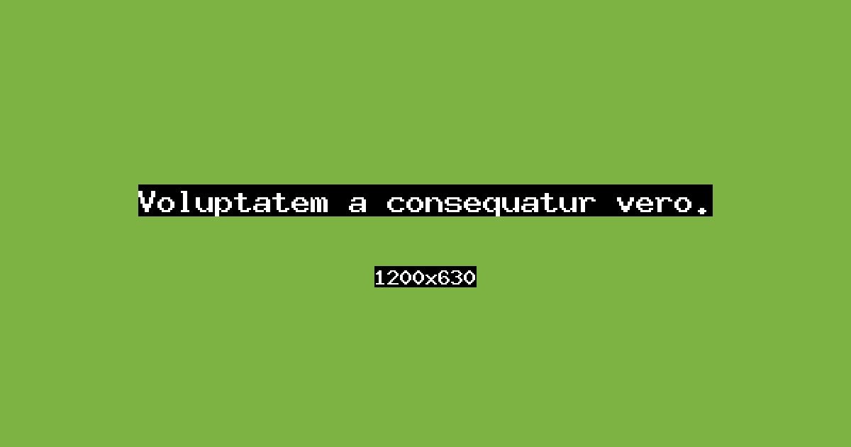 Event cover: Voluptatem a consequatur vero.