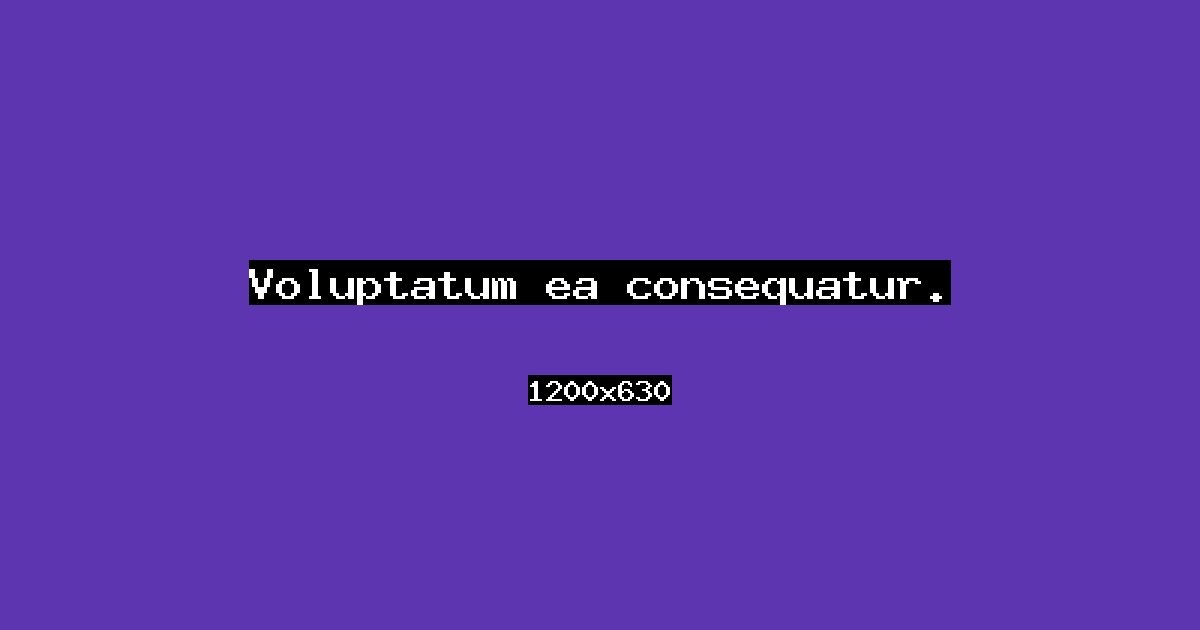 Event cover: Voluptatum ea consequatur.