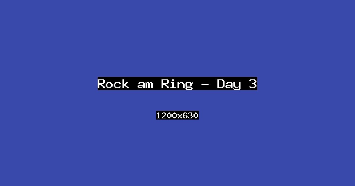 Event cover: Rock am Ring — Day 3
