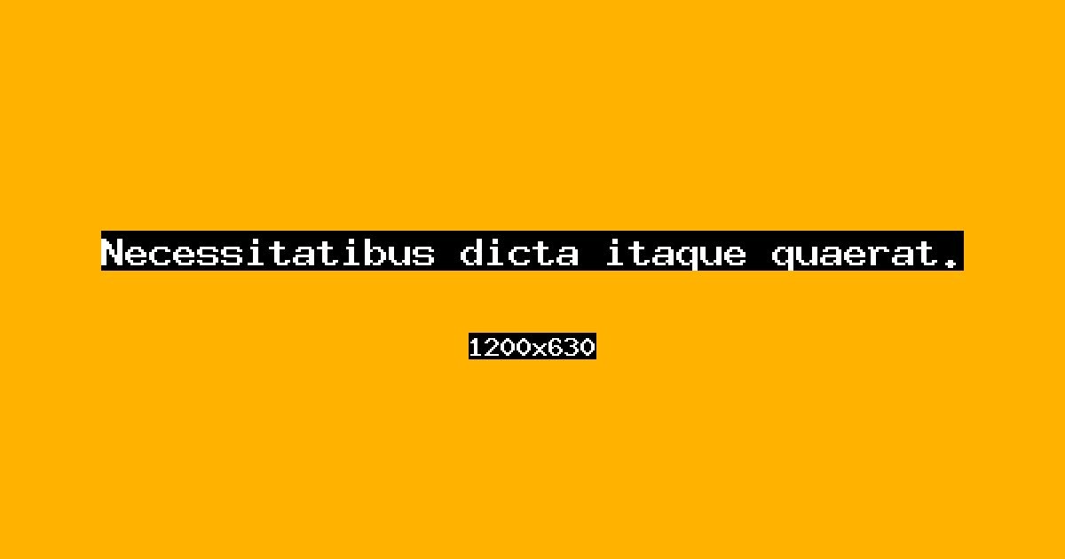 Event cover: Necessitatibus dicta itaque quaerat.