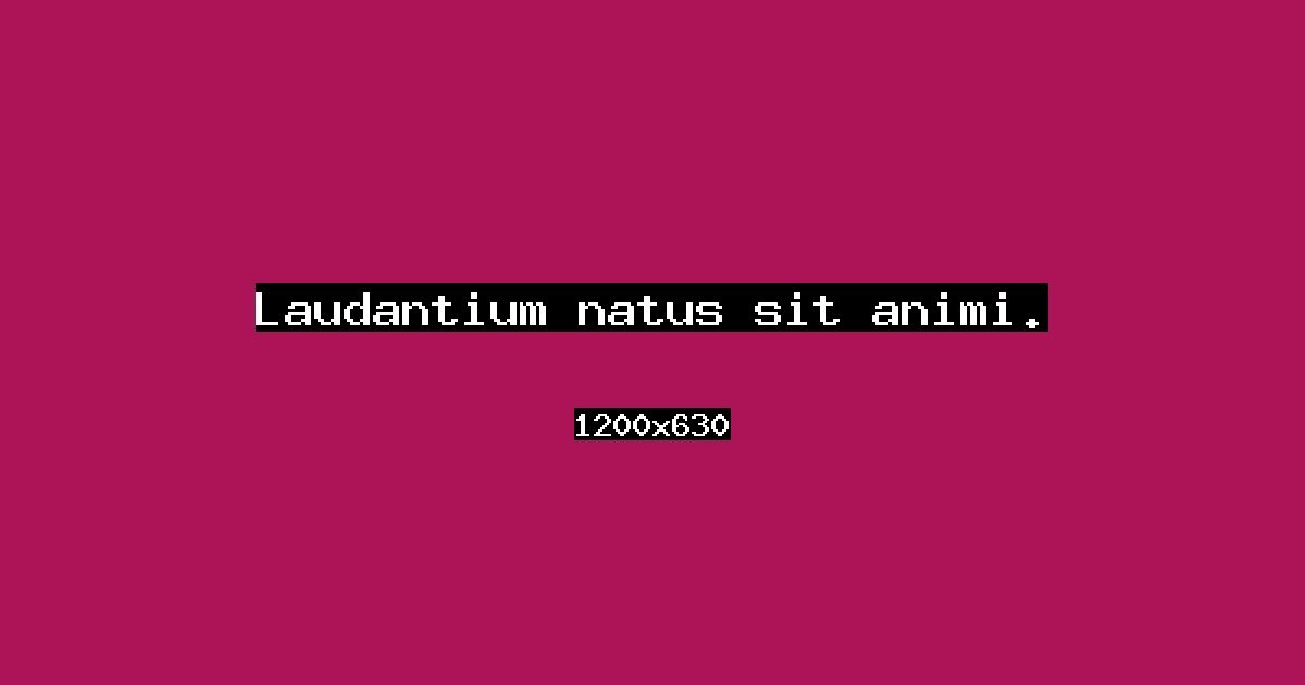 Event cover: Laudantium natus sit animi.