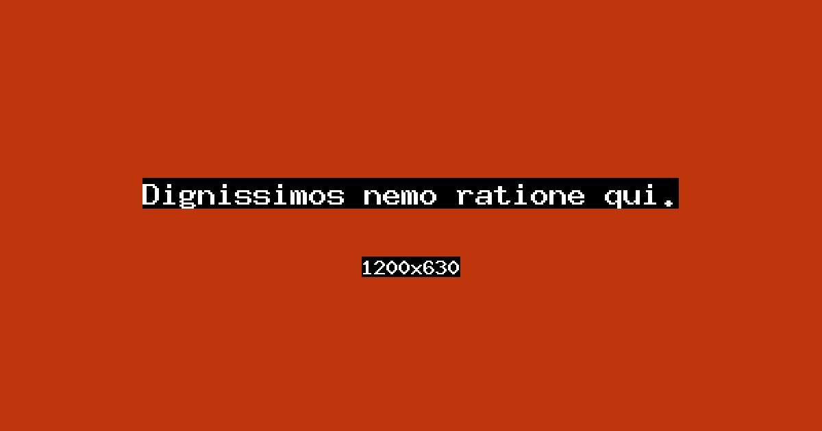 Event cover: Dignissimos nemo ratione qui.