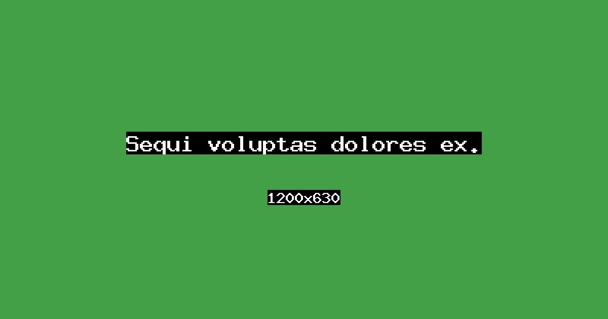 Event cover: Sequi voluptas dolores ex.