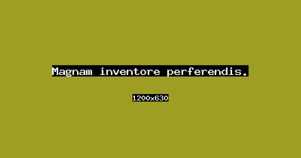 Event cover: Magnam inventore perferendis.