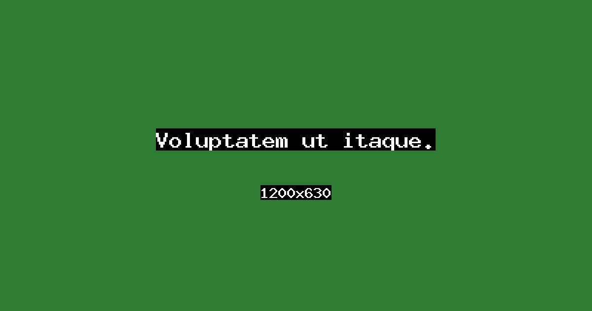 Event cover: Voluptatem ut itaque.