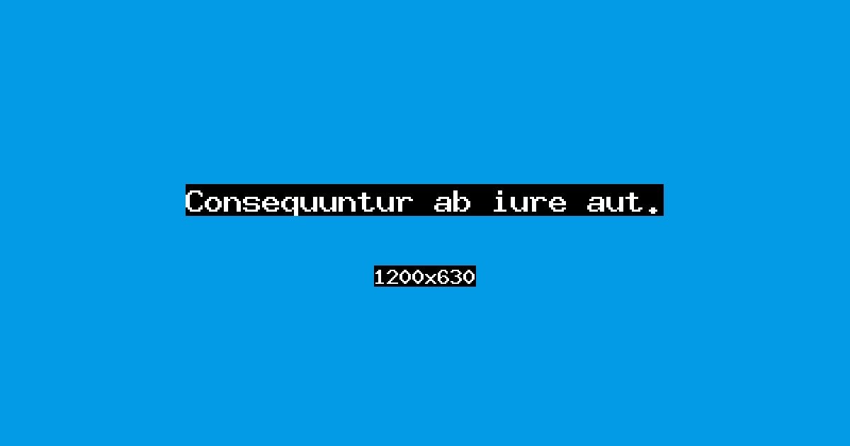 Event cover: Consequuntur ab iure aut.