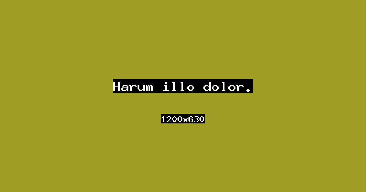 Event cover: Harum illo dolor.