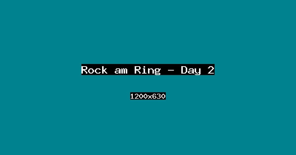 Event cover: Rock am Ring — Day 2