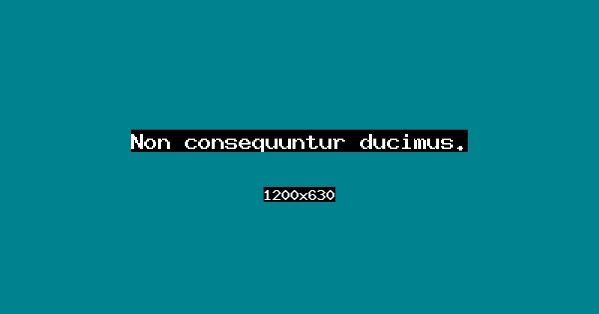Event cover: Non consequuntur ducimus.